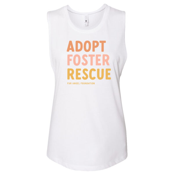Adopt Foster Rescue TriColor - Women's Tank - White Thumbnail