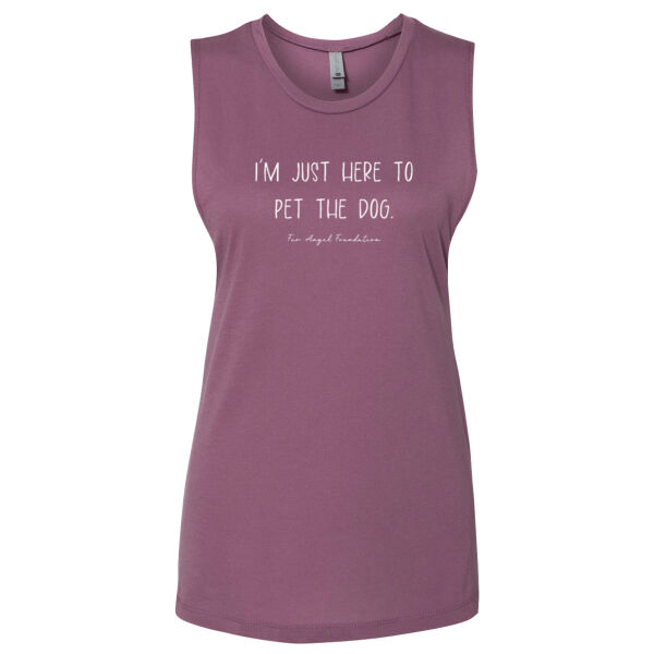 I'm Just Here To Pet The Dog - Women's Tank - Shiraz Thumbnail