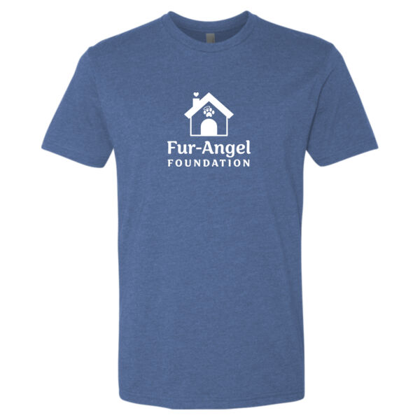 Fur-Angel Foundation Logo - Unisex T-shirt - Heather Cool Blue Thumbnail
