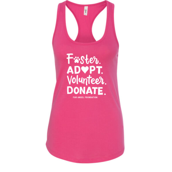 Foster Adopt Volunteer Donate - Women's Tank - Raspberry Thumbnail