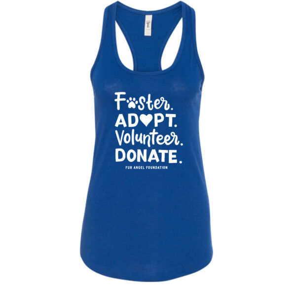 Foster Adopt Volunteer Donate - Women's Tank - Royal Blue Thumbnail
