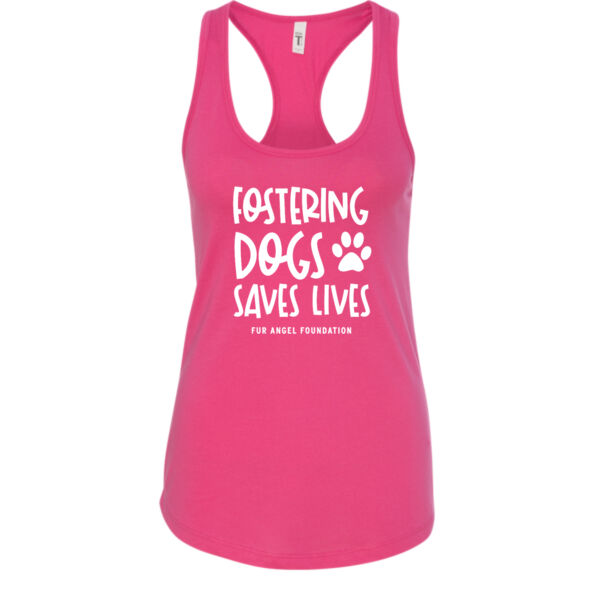 Fostering Dogs Saves Lives - Women's Tank - Raspberry Thumbnail