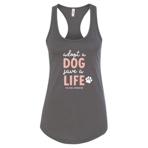 Adopt A Dog Save A Life - Women's Tank - Dark Grey Thumbnail
