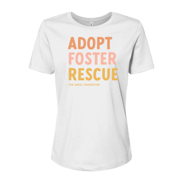 Adopt Foster Rescue TriColor - Women's T-shirt - White Thumbnail