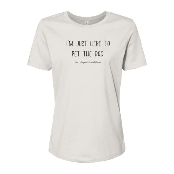I'm Just Here To Pet The Dog - Women's T-shirt - Vintage White Thumbnail
