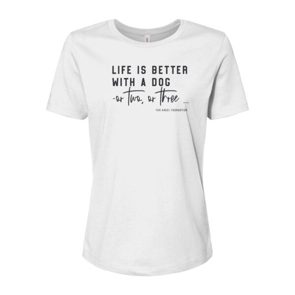 Life Is Better With A Dog - Women's T-shirt - White Thumbnail