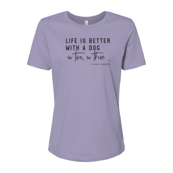 Life Is Better With A Dog - Women's T-shirt - Dark Lavender Thumbnail