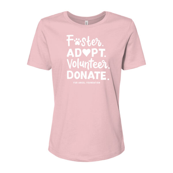 Foster Adopt Volunteer Donate - Women's T-shirt - Light Pink Thumbnail