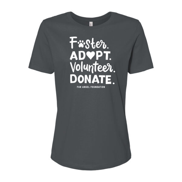 Foster Adopt Volunteer Donate - Women's T-shirt - Asphalt Thumbnail