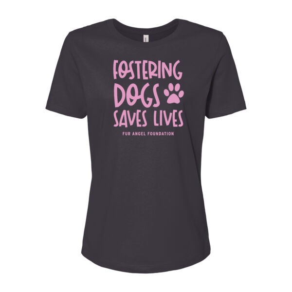 Fostering Dogs Saves Lives - Women's T-shirt - Dark Grey Thumbnail
