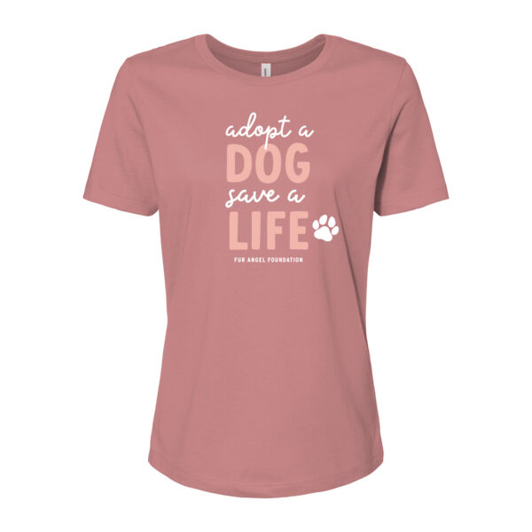 Adopt A Dog Save A Life - Women's T-shirt - Mauve Thumbnail