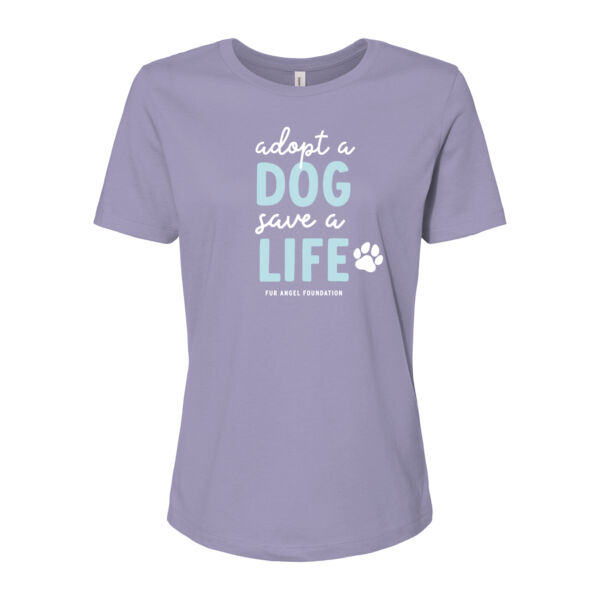 Adopt A Dog Save A Life - Women's T-shirt - Dark Lavender Thumbnail