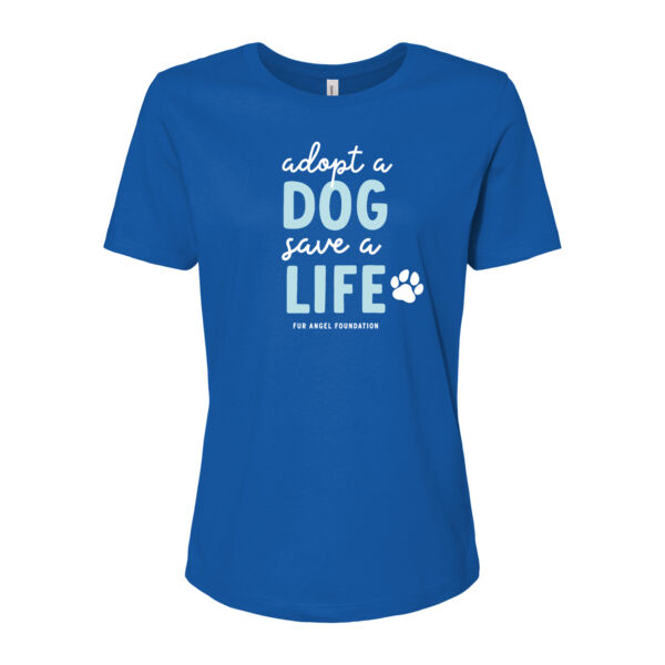 Adopt A Dog Save A Life - Women's T-shirt - Royal Blue Thumbnail