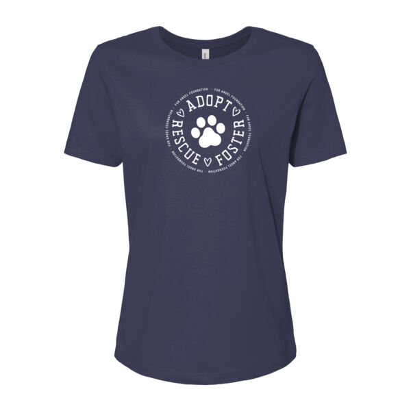 Adopt Rescue Foster Circle - Women's T-shirt - Navy Thumbnail