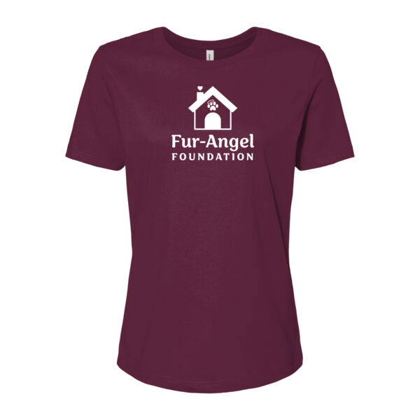 Fur-Angel Foundation Logo - Women's T-shirt - Maroon Thumbnail