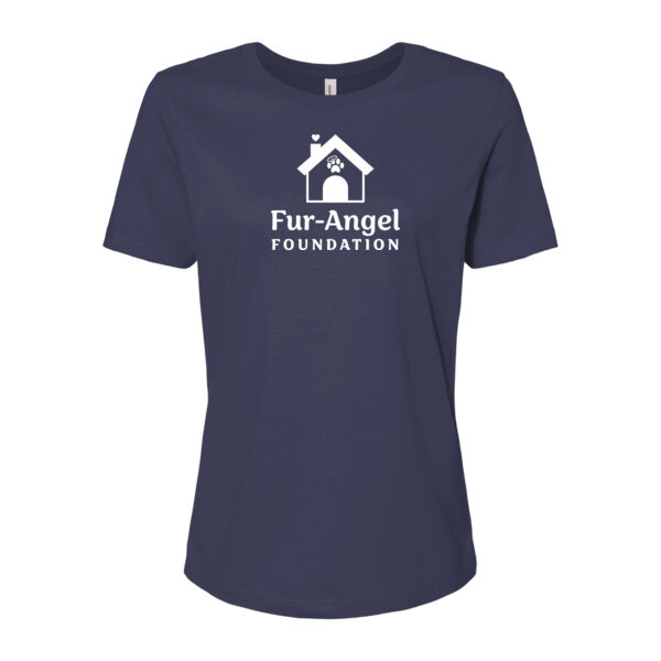 Fur-Angel Foundation Logo - Women's T-shirt - Navy Thumbnail