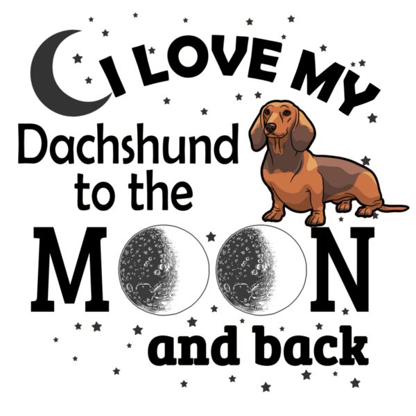 05 i love my Dachshund black Thumbnail