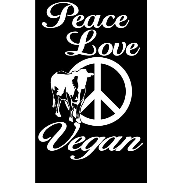 05 peace love vegan blackback Thumbnail