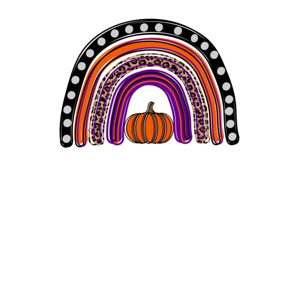 Halloween Rainbow Crew Neck T Shirt Thumbnail