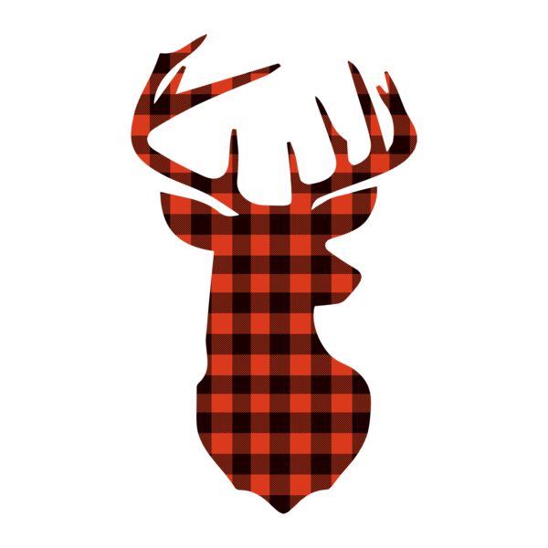 Buffalo Plaid Deer Forest Clip Art  27  Thumbnail