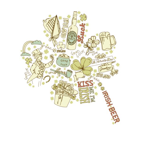 Irish Beer Clover T Shirt Thumbnail