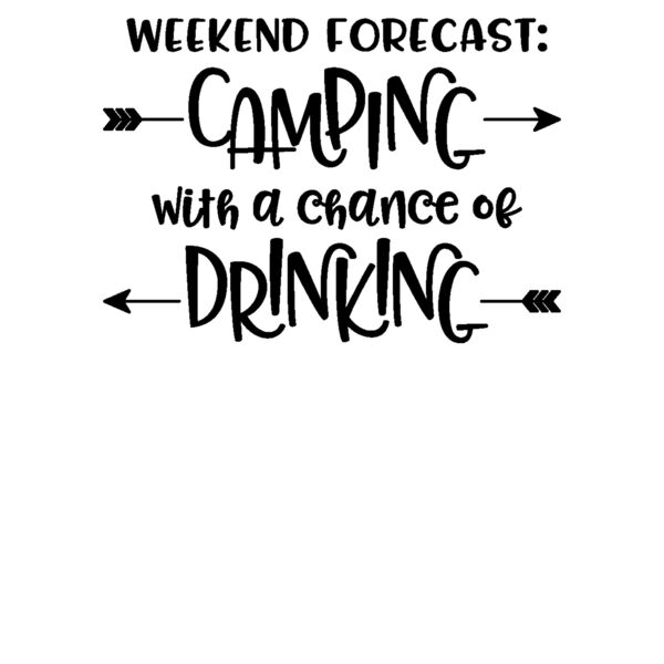 Camping Weekend Forecast V Neck Thumbnail