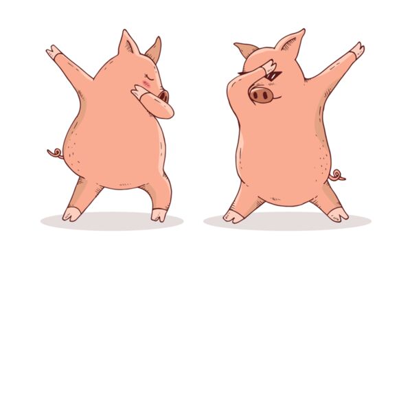 Dabbing Pigs Kids T Shirt Thumbnail