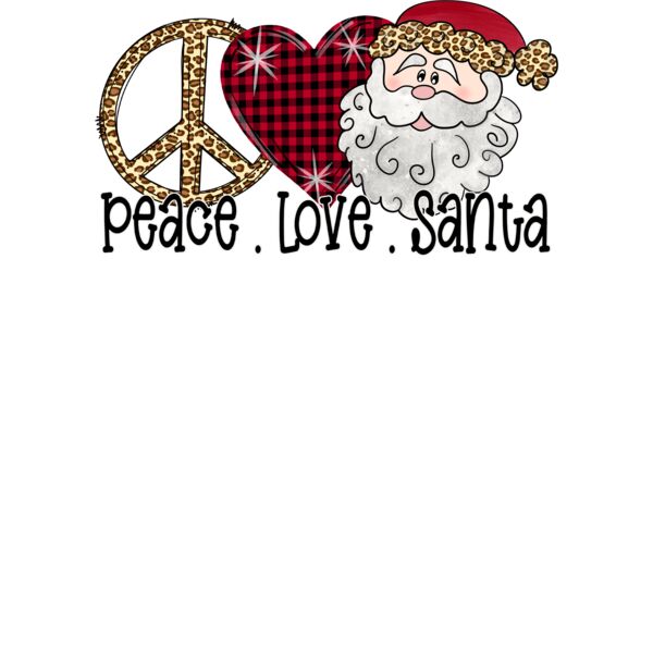 Peace Love Santa V Neck Thumbnail