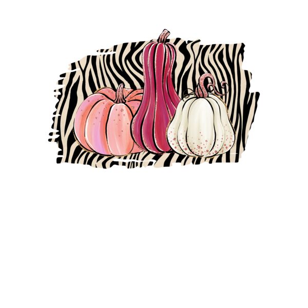 Zebra Print Pumpkins Drop Sleeve Sweatshirt Thumbnail