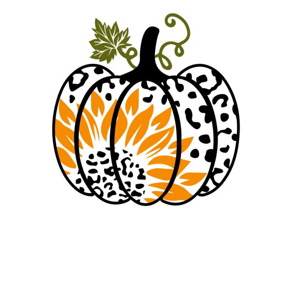 Leopard Sunflower Pumpkin Fleece Hoodie Thumbnail