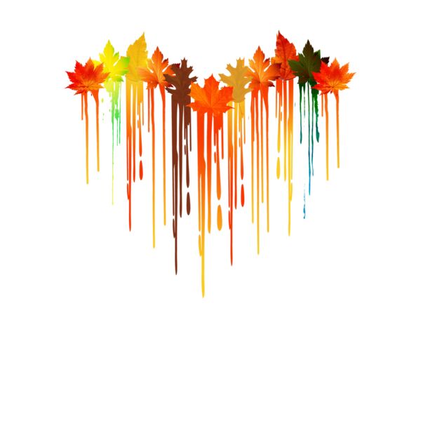 Dripping Fall Leaves Heart Unisex Drop Sleeve Sweatshirt Thumbnail