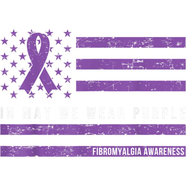 In May We Wear Purple Shirt Fibromyalgia Awareness Warrior T Shirt Thumbnail
