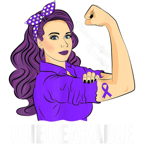 Fibromyalgia Awareness Strong Warrior Support Women Gift T Shirt Thumbnail