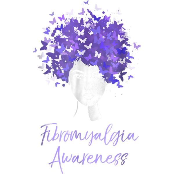 Fibromyalgia Awareness T Shirt Purple Butterflies Gift Shirt Thumbnail