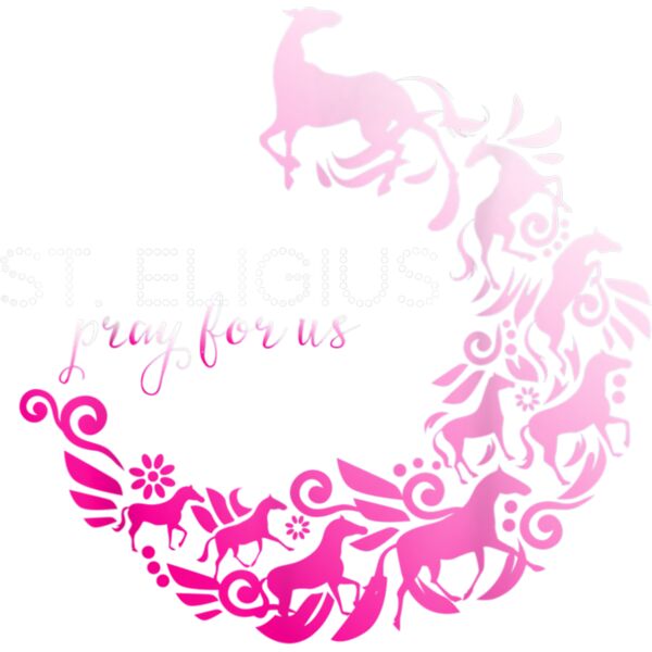 St Eligius Patron Saint of Horse Owner Horses Catholic Girls T Shirt Thumbnail