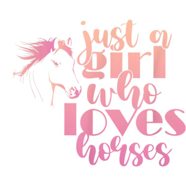 A Girl Who Loves Horses a Horse Lover Gift Girls Youth T Shirt Thumbnail