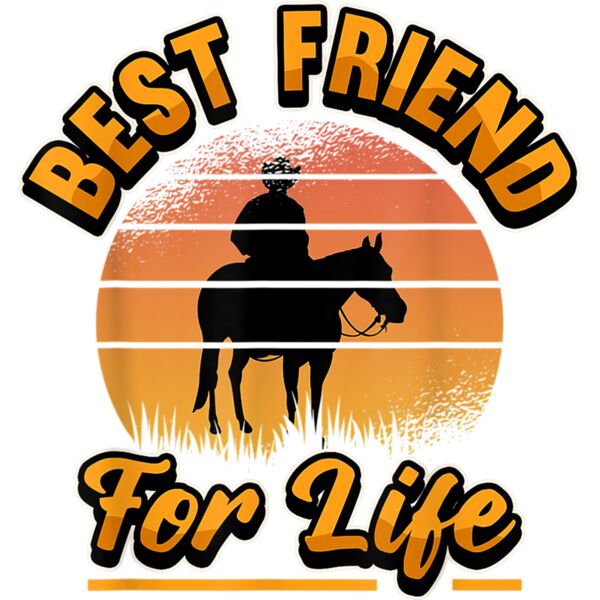 Best Friend For Life Love Horses Great Gift T Shirt Thumbnail