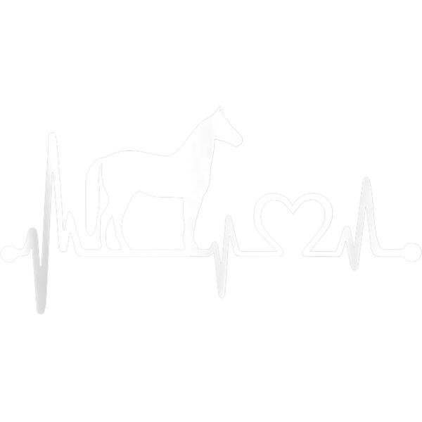 Comical Ladies Horse Heartbeat Horse Lover Graphic Tank Top Thumbnail