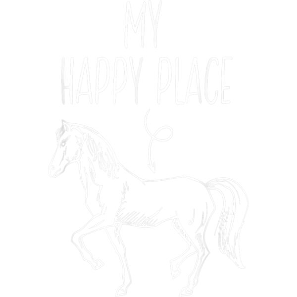 My Happy Place Horse Lover Gifts Horseback Riding Equestrian T Shirt Thumbnail