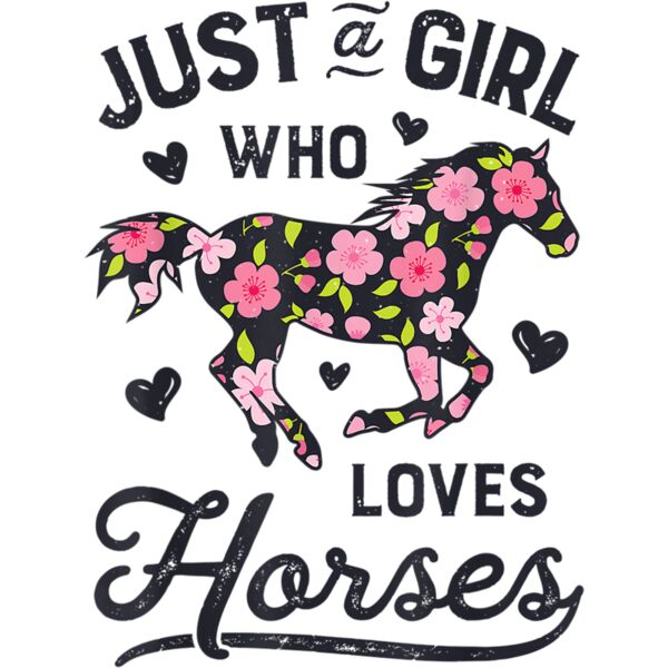 Just A Girl Who Loves Horses Women Horse Horseback Riding T Shirt Thumbnail