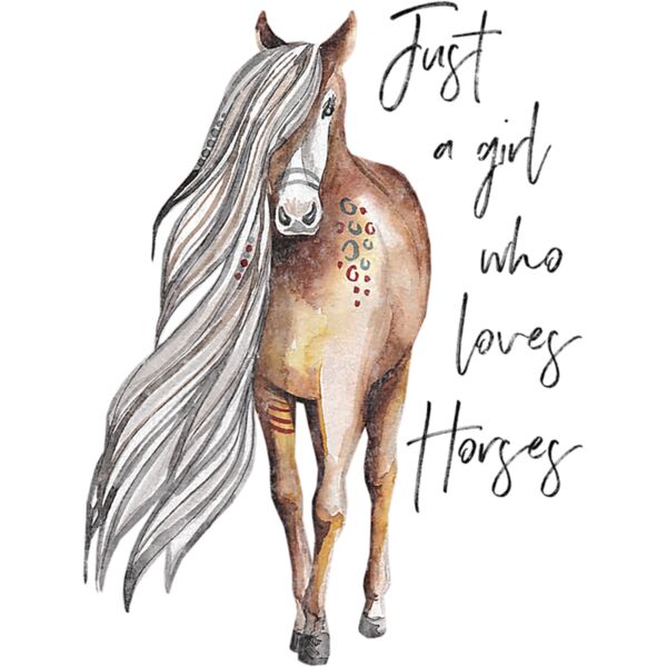 Just a Girl Who Loves Horses   Horse Lover T Shirt Premium T Shirt Thumbnail