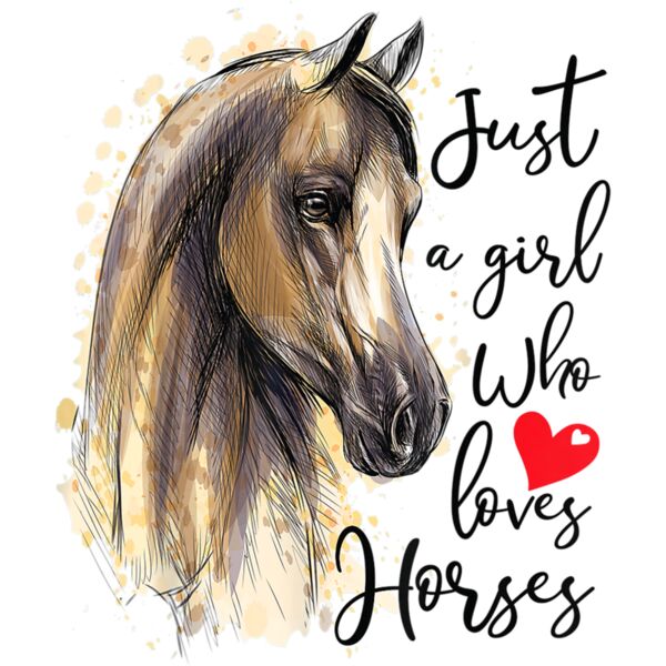 Just A Girl Who Loves Horses T Shirt Horse Women Riding Gift T Shirt Thumbnail