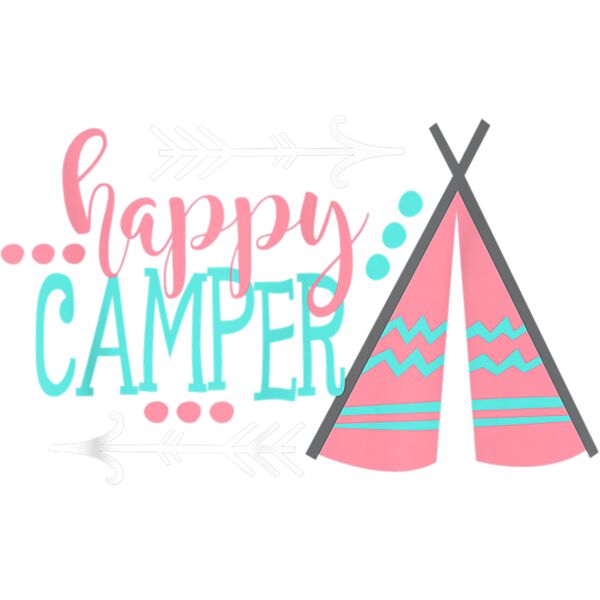 Happy Camper Funny Camping T Shirt for Kids Funny boys girls Thumbnail