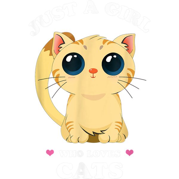 Just a Girl who Loves Cats   Funny Spirit Animal gift T Shirt 1 Thumbnail
