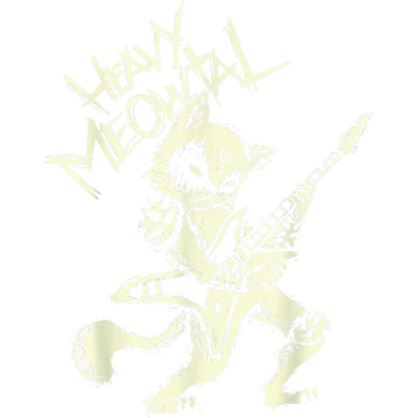 Heavy Metal Cats Gift Clothing Guitar Playing Cat Gothic T Shirt Thumbnail