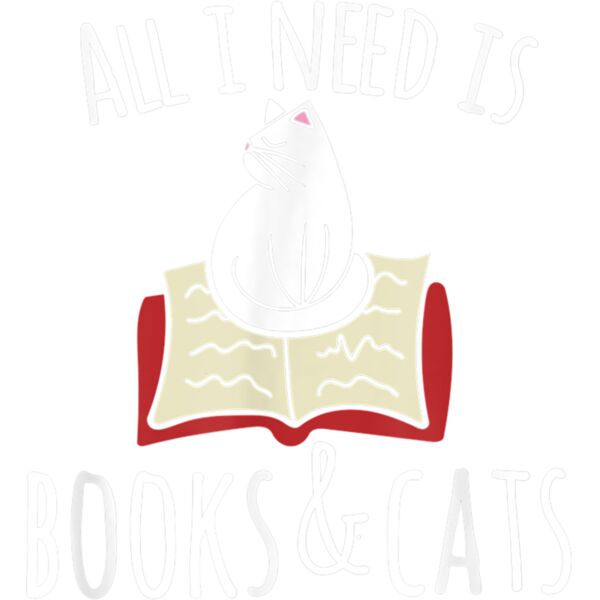 All I need is books  Cats t shirt Books and cats art tee Thumbnail