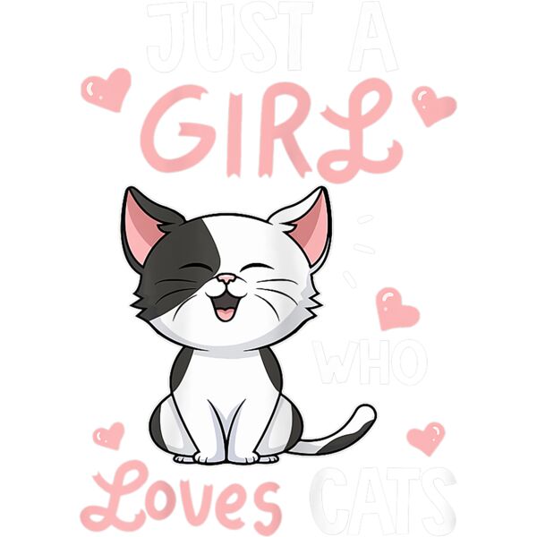 Just A Girl Who Loves Cats Tshirt Cute Cat Lover Gifts T Shirt Thumbnail