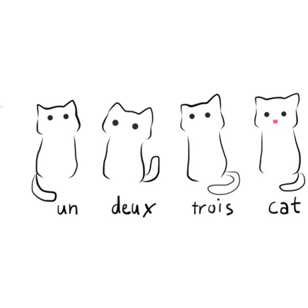Un Deux Trois Cat T Shirt Thumbnail