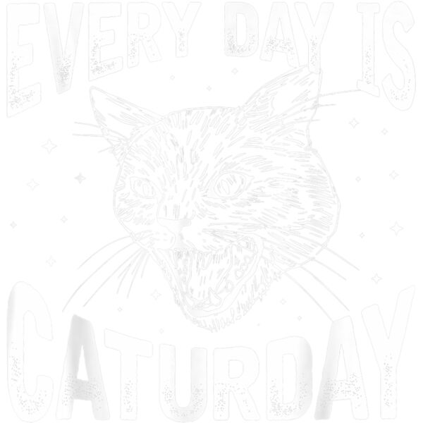 Everyday is Caturday  Funny Cat Lover T Shirt Thumbnail