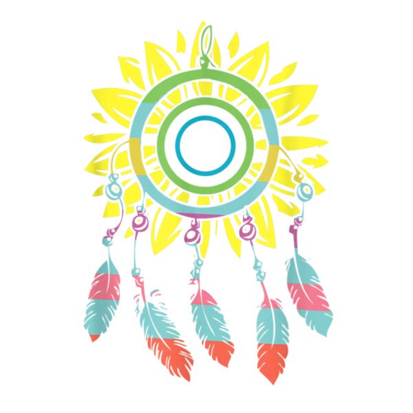Dream Catcher Sunflower Inspirational Flower T Shirt Thumbnail